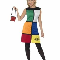 Smiffy's Decades And History Rubik Cube Costume With Headband