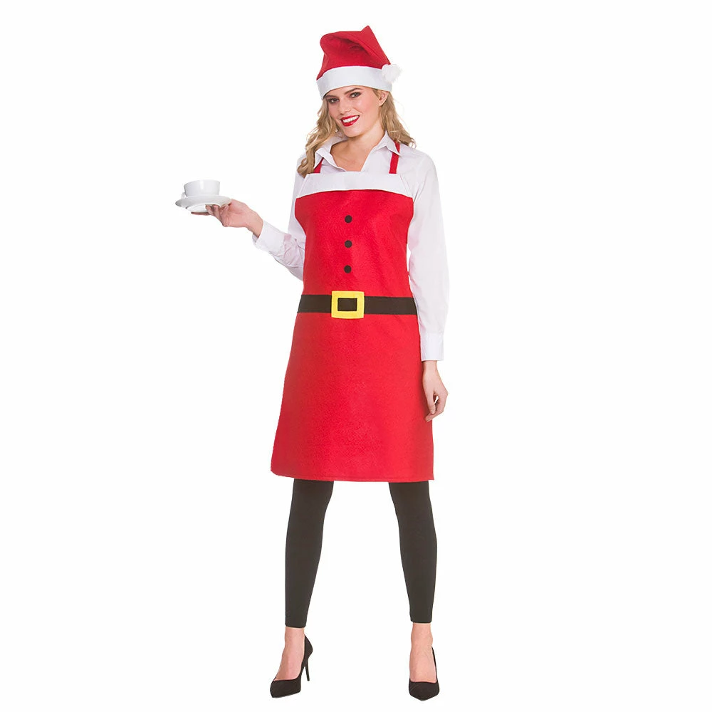 Wicked Santa Apron & Hat Christmas Costumes