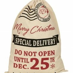 Fiestas Guirca Santa Claus Cloth Sack White 40X54 CM Christmas Accessories