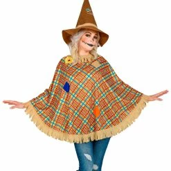 Widmann Scarecrow Poncho Adult Halloween