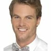 Smiffy's Costume Accessories Silver Sequin Bow Tie