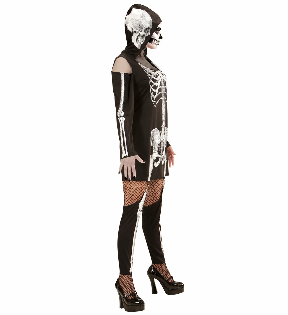 Widmann Skeleton Hooded Dress Costume Adult