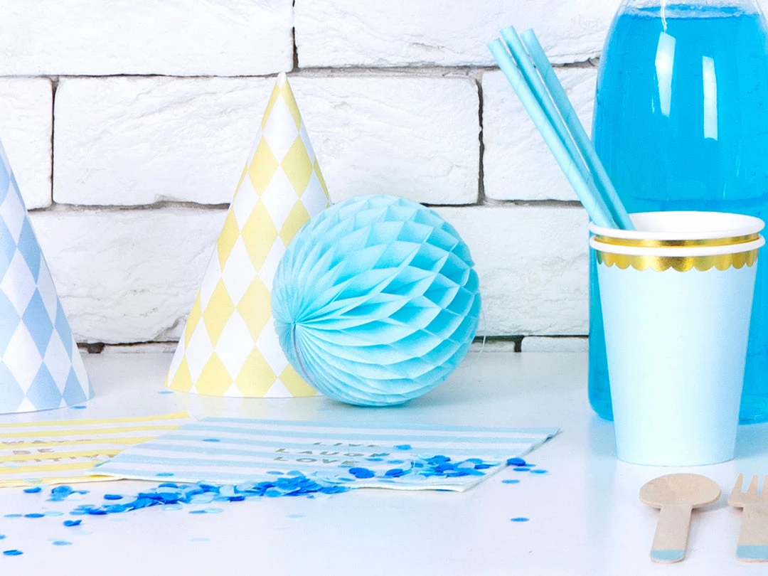 Partydecor Sky Blue Honeycomb Decoration 10cm