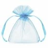 Partydecor Wedding Favours 20 Sky Blue Organza Bags 7.5 X10cm