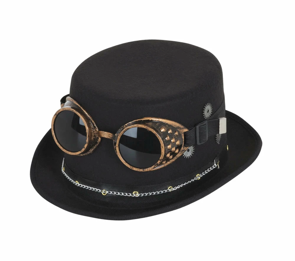 Bristol Steampunk Top Hat With Goggles And Gears