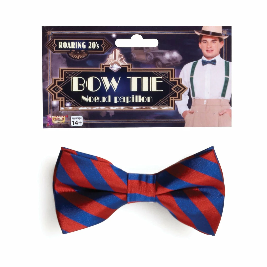 Bristol Striped Red And Blue Bow Tie