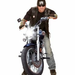 Widmann Deluxe Studded Fingerless Skull And Crossbones Gloves 1970's