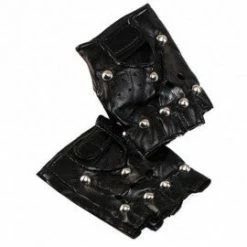 Bristol Studded Fingerless Punk Gloves 1970's