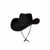 Wicked Texan Cowboy Hat Black Studded Western Costumes