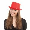 Bristol Costume Accessories Top Hat Red Satin