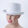 Bristol Hats & Headwear Top Hat White Satin Look