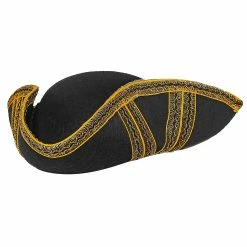 Widmann Tricorn Hat With Gold Trim Medieval, Renaissance & Tudor Costumes
