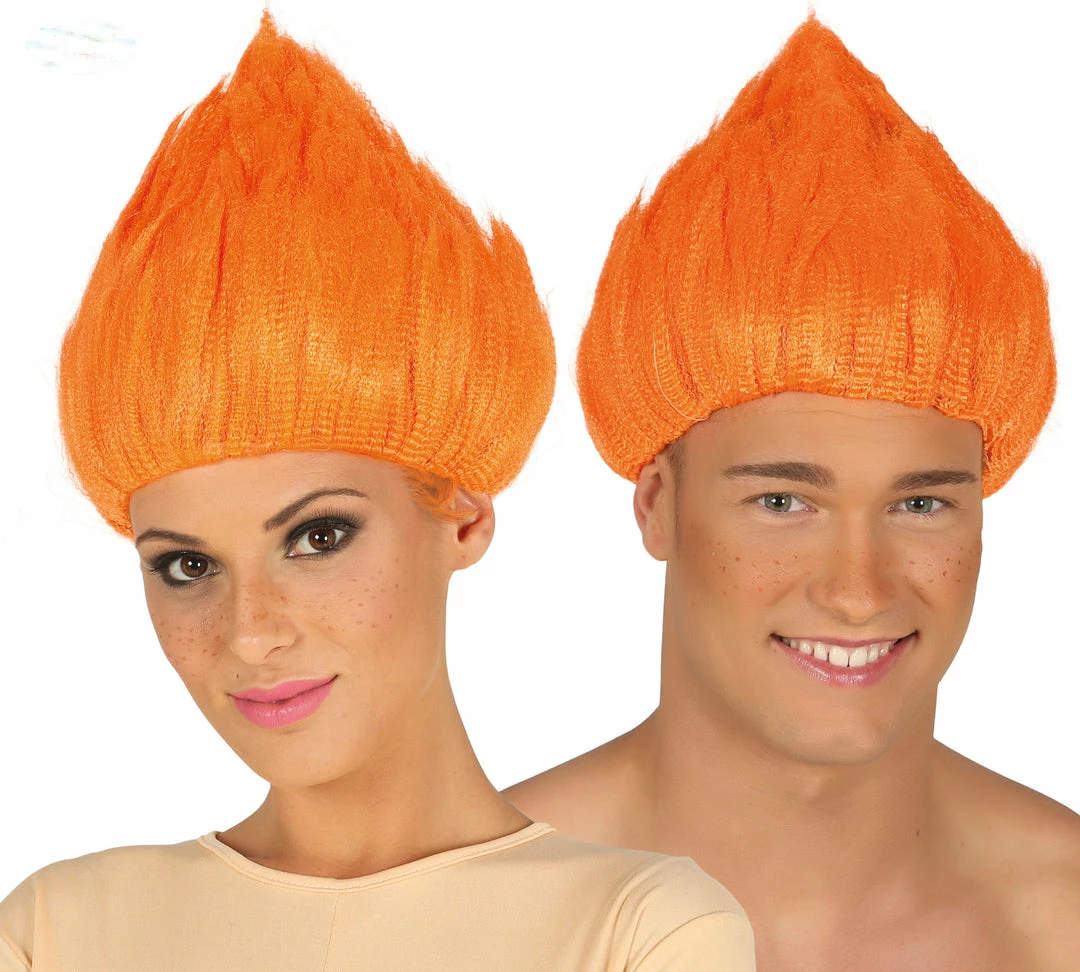 Fiestas Guirca Wigs Troll Wig Orange