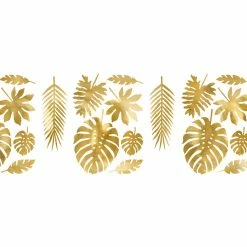 Partydecor Hawaiian Costumes Tropical Leaves Decorations Aloha Gold