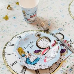 Talking Tables Truly Alice Blue Paper Plates Pack Of 12 Party Supplies