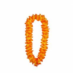 Wicked Hawaiian Costumes Two Tone Petal Lei 9.5cm Orange
