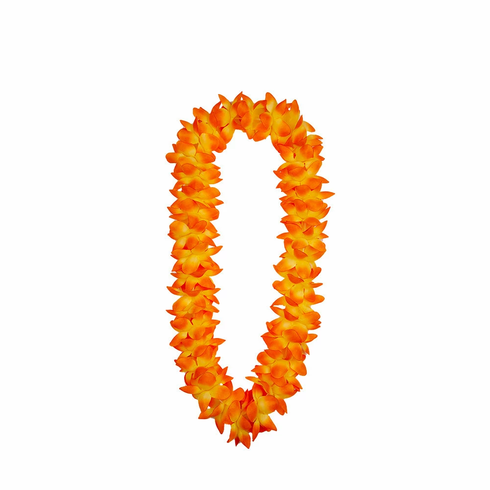Wicked Hawaiian Costumes Two Tone Petal Lei 9.5cm Orange