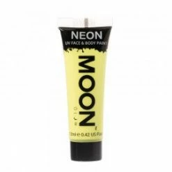 My Fancy Dress Moon Glow 12ml Pastel Neon Face Paint Yellow Costume Accessories