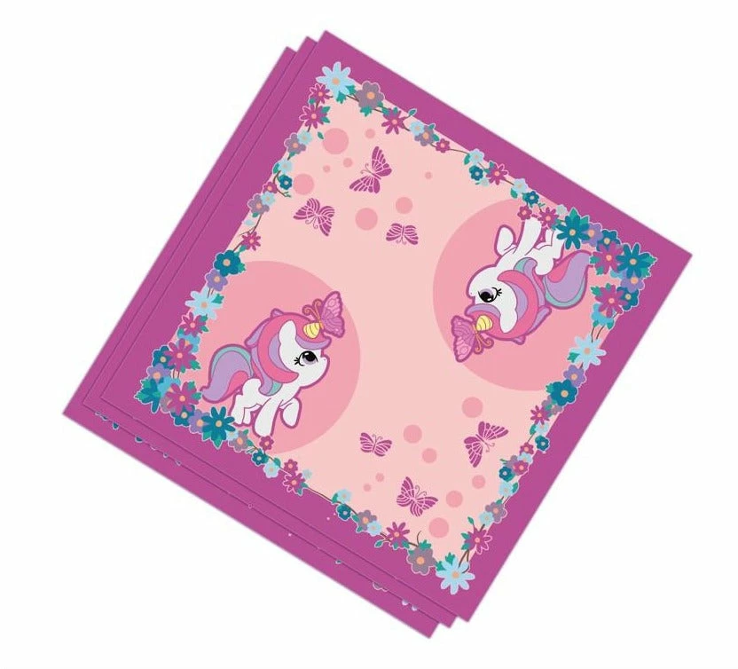 Fiestas Guirca Party Supplies Unicorn Napkins 20 Pack