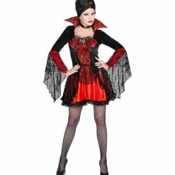 Widmann Vampiress Costume Red And Black