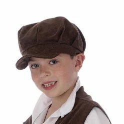 Bristol Victorian Flat Cap Brown Victorian Costumes