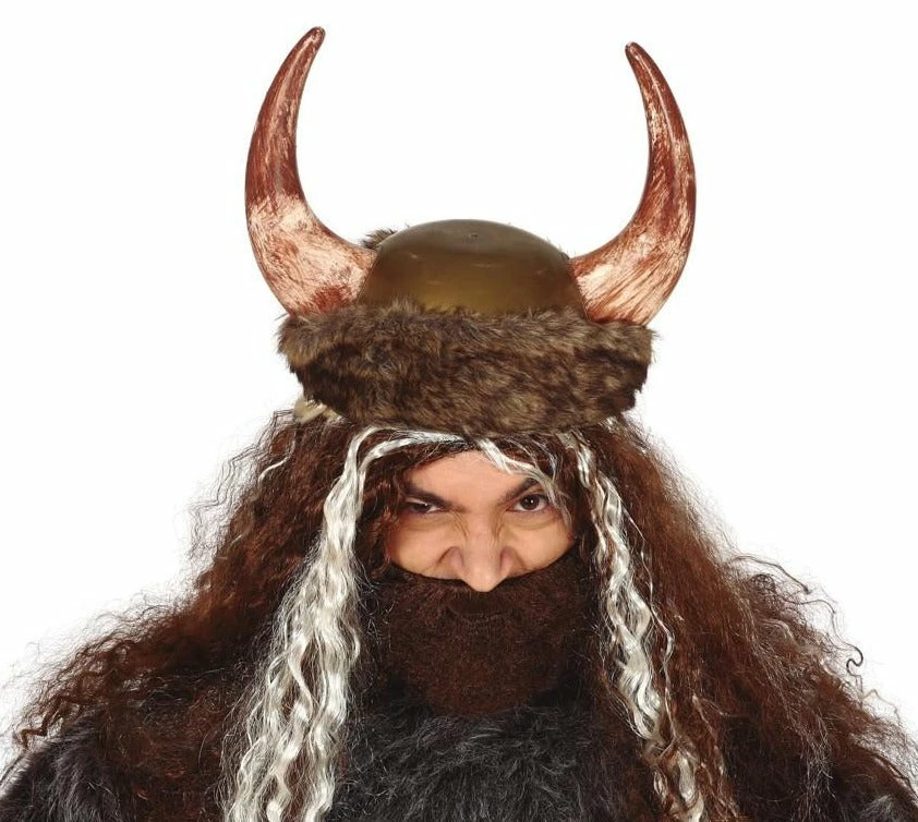 Fiestas Guirca Viking Helmet With Fur Medieval, Renaissance & Tudor Costumes