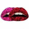 My Fancy Dress Violent Lips The Roses Temporary Lip Tattoos - Red