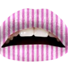 My Fancy Dress Pink Candy Stripes Violent Lips Temporary Lip Tattoo Facepaints & FX