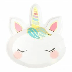 Talking Tables Party Supplies We Heart Unicorns Face Plates