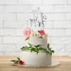 Partydecor Cake Topper Mr & Mrs Silver Party Supplies