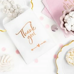 Partydecor Paper Treat Bags Thank You Pack Of 6