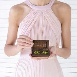 Partydecor Occasions Wooden Wedding Ring Box