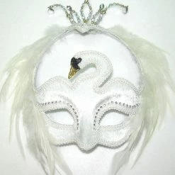 Bristol White Feather Swan Masquerade Mask Costume Accessories