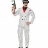 Widmann White Gangster Suit Costume Men's