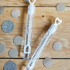 Partydecor Heart Bubbles Tubes White 48 Pack Wedding Favours