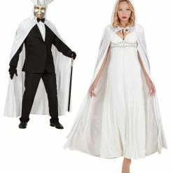 Widmann Halloween White Velvet Hooded Cape