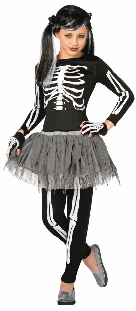 My Fancy Dress Halloween White Skeleton Child's Costume