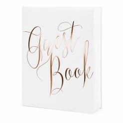 Partydecor White & Gold Wedding Guest Book
