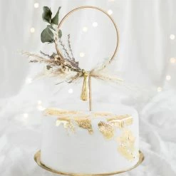 Partydecor Party Supplies Wooden Circle Cake Topper