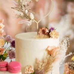 Partydecor Valentines Wooden Heart Cake Topper