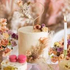 Partydecor Valentines Wooden Heart Cake Topper