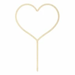 Partydecor Valentines Wooden Heart Cake Topper