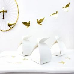 Partydecor Cake Boxes With Wings White Pack Of 10