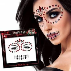 Paintglow Day Of The Dead Costumes Day Of The Dead Face Jewels