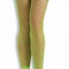 Bristol Neon Green Footless Fishnet Tights
